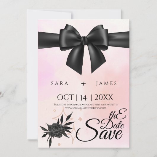 Elegant Flowering Save the Date Announcement Kaart (Voorkant)