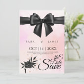 Elegant Flowering Save the Date Announcement Kaart (Staand voorkant)