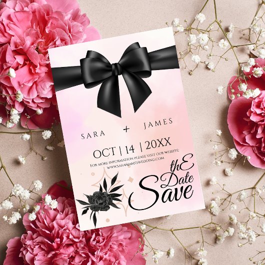 Elegant Flowering Save the Date Announcement Kaart