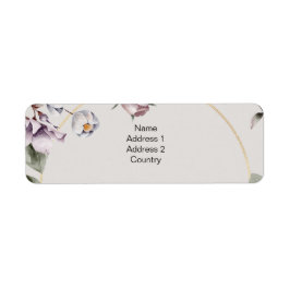 Elegant Flowers Address Label