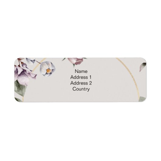 Elegant Flowers Address Label (Voorkant)