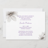 Elegant Flowers Afstudeerder Fotoaankondiging Paar Aankondiging (Achterkant)