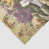 Elegant  Flowers Angels en Muzieknoten Tissuepapier (Detail)