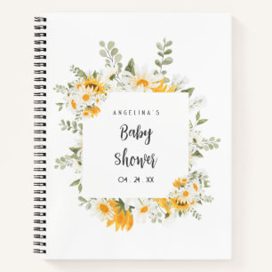 Elegant Flowers Baby shower Geschenklijst Notitieb Notitieboek