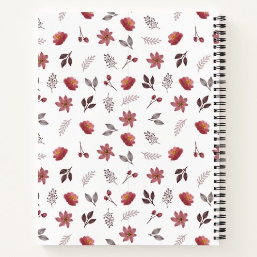 Elegant Flowers Baby shower Geschenklijst Notitieb Notitieboek (Achterkant)