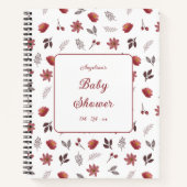 Elegant Flowers Baby shower Geschenklijst Notitieb Notitieboek (Voorkant)