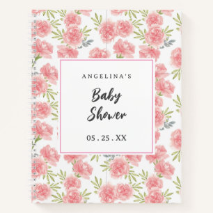 Elegant Flowers Baby shower Geschenklijst Notitieb Notitieboek