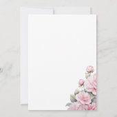 Elegant Flowers Baby shower Kaart (Achterkant)