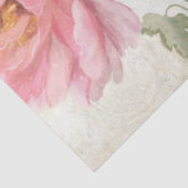 Elegant Flowers Blue Pink Butterfly Bird Decoupage Tissuepapier (Detail)
