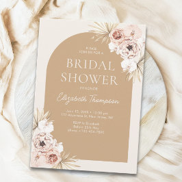 Elegant Flowers Boho Bridal Shower Kaart