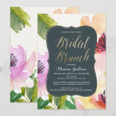 Elegant Flowers Bridal Brunch | Vrijgezellenfeest Kaart (Voorkant / Achterkant)