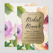 Elegant Flowers Bridal Brunch | Vrijgezellenfeest Kaart (Voorkant / Achterkant)