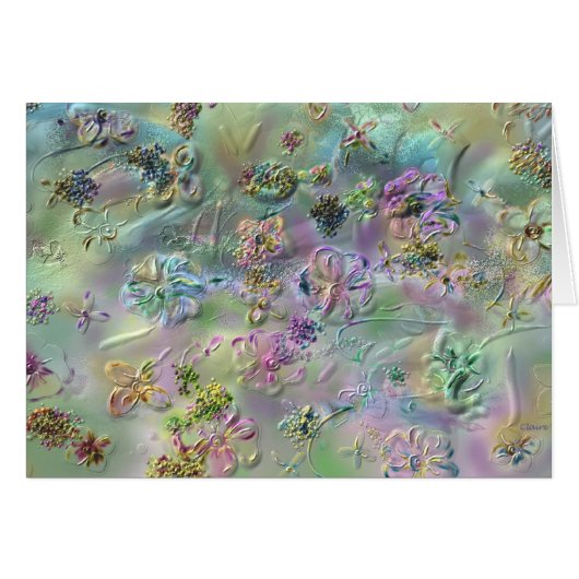 Elegant Flowers Card (Voorkant Horizontaal)