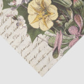 Elegant Flowers Cherub Script-weefselpapier Tissuepapier (Detail)