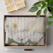 Elegant Flowers Cherub Script-weefselpapier Tissuepapier (Geschenk)