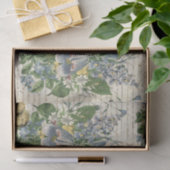 Elegant  Flowers Cherubs Old Script Tissuepapier (Geschenk)