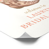 Elegant Flowers Cowgirl Vrijgezellenfeest Welkom Poster (Hoek)