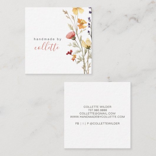Elegant Flowers Craftsman Visitekaartje (Voorkant / Achterkant)