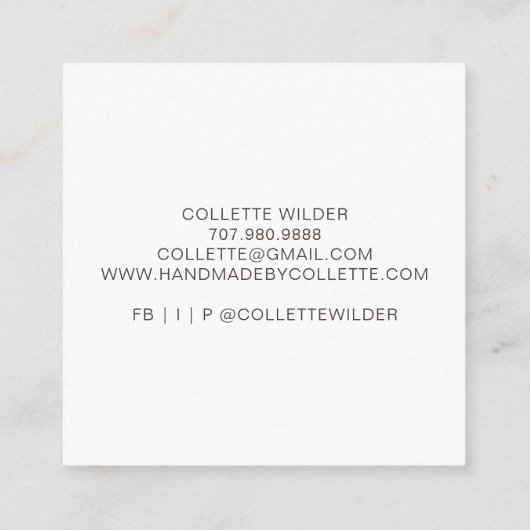 Elegant Flowers Craftsman Visitekaartje (Achterkant)