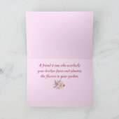 Elegant Flowers, een vriend is... Kaart (Binnen)