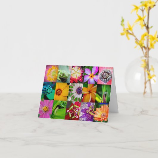 Elegant Flowers en Creatures Floral Pattern Kaart (Gele Bloem)