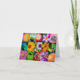 Elegant Flowers en Creatures Floral Pattern Kaart