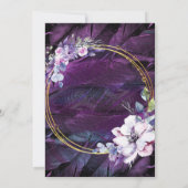 Elegant Flowers en Feathers Kaart (Achterkant)