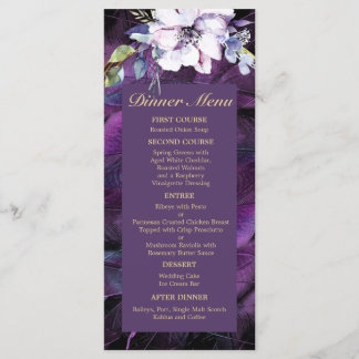 Elegant Flowers en Feathers Menu