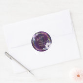 Elegant Flowers en Feathers Ronde Sticker (Envelop)