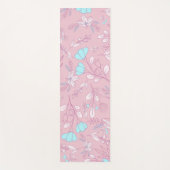 Elegant Flowers en Leaves op Roze Achtergrond | Yogamat (Voorkant)
