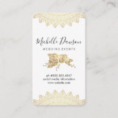 Elegant Flowers en Pattern Visitekaartje (Voorkant)