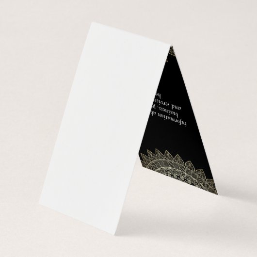 Elegant Flowers en Pattern Visitekaartje (Achterkant)