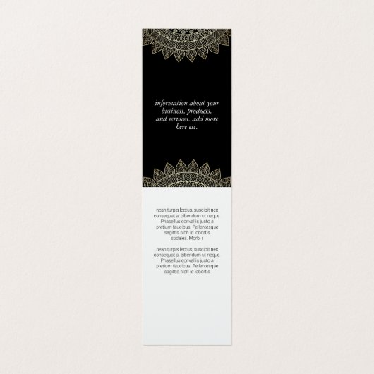 Elegant Flowers en Pattern Visitekaartje (Binnenkant ongevouwen)