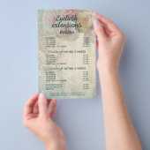 Elegant Flowers Eyelash Menu  Roze Pioen (Hand)