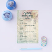 Elegant Flowers Eyelash Menu  Roze Pioen (Enkel)