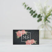 Elegant Flowers/Fabric Texture Visitekaartje (Staand voorkant)