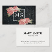 Elegant Flowers/Fabric Texture Visitekaartje (Voorkant / Achterkant)