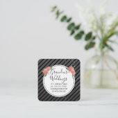 Elegant Flowers/Gespikkelde krijt Vierkante Visitekaartje (Staand voorkant)