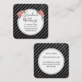 Elegant Flowers/Gespikkelde krijt Vierkante Visitekaartje (Voorkant / Achterkant)