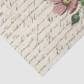 Elegant  Flowers Handschrift Script Tissuepapier (Detail)