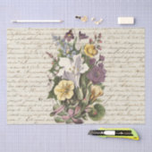 Elegant  Flowers Handschrift Script Tissuepapier (Craft)