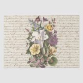 Elegant Flowers Handschrift Script Tissuepapier (Voorkant)