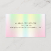 Elegant Flowers Holographic Handmade Visitekaartje (Achterkant)