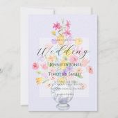 elegant flowers in blue pot purple  kaart (Voorkant)