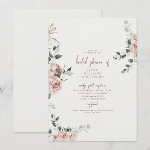 Elegant Flowers in de Uitnodiging van de Bridal va