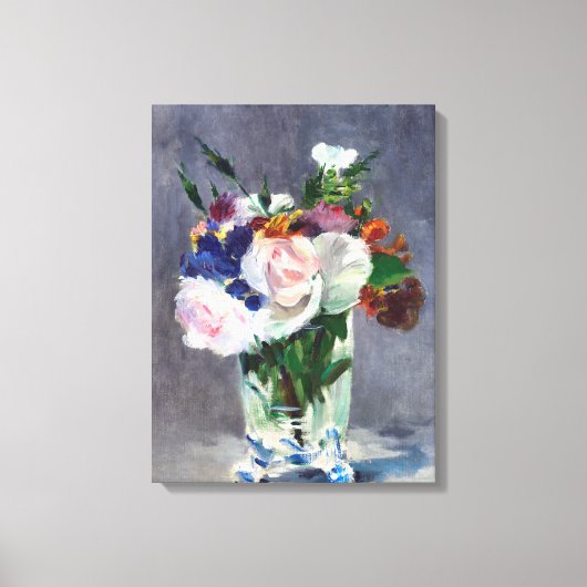 Elegant Flowers in een Kristalvet Canvas Afdruk (Voorkant)