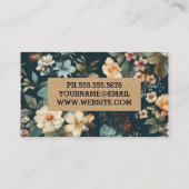 Elegant Flowers | Klassiek Visitekaartje (Achterkant)
