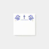 Elegant Flowers Kruis Christelijk gepersonaliseerd Post-it® Notes (Voorkant)