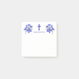 Elegant Flowers Kruis Christelijk gepersonaliseerd Post-it® Notes