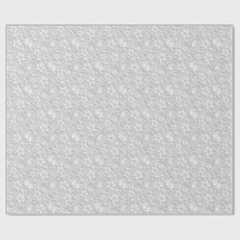 Elegant flowers light grey wrapping paper roll